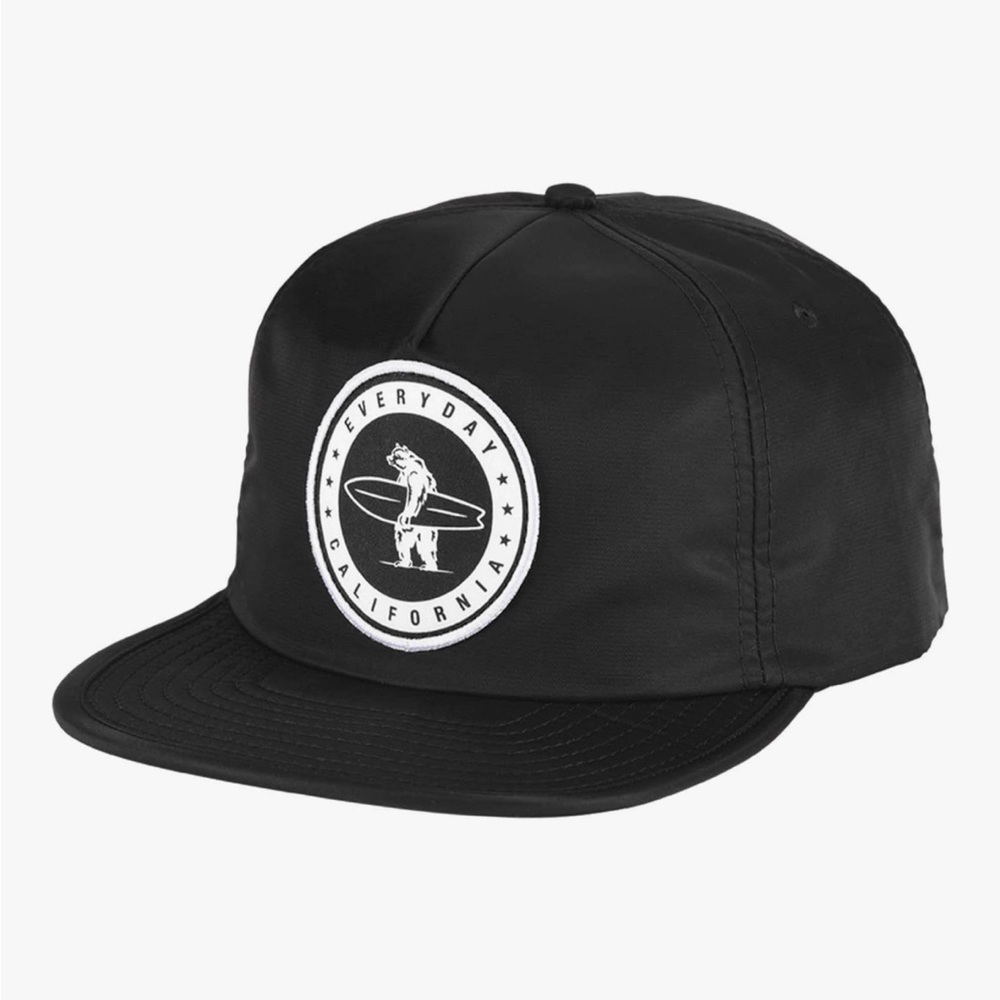 Everyday California Waterproof Black Snapback Hat NWT